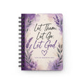 Let Them. Let Go. Let God. — Purple Floral Spiritual Spiral Journal
