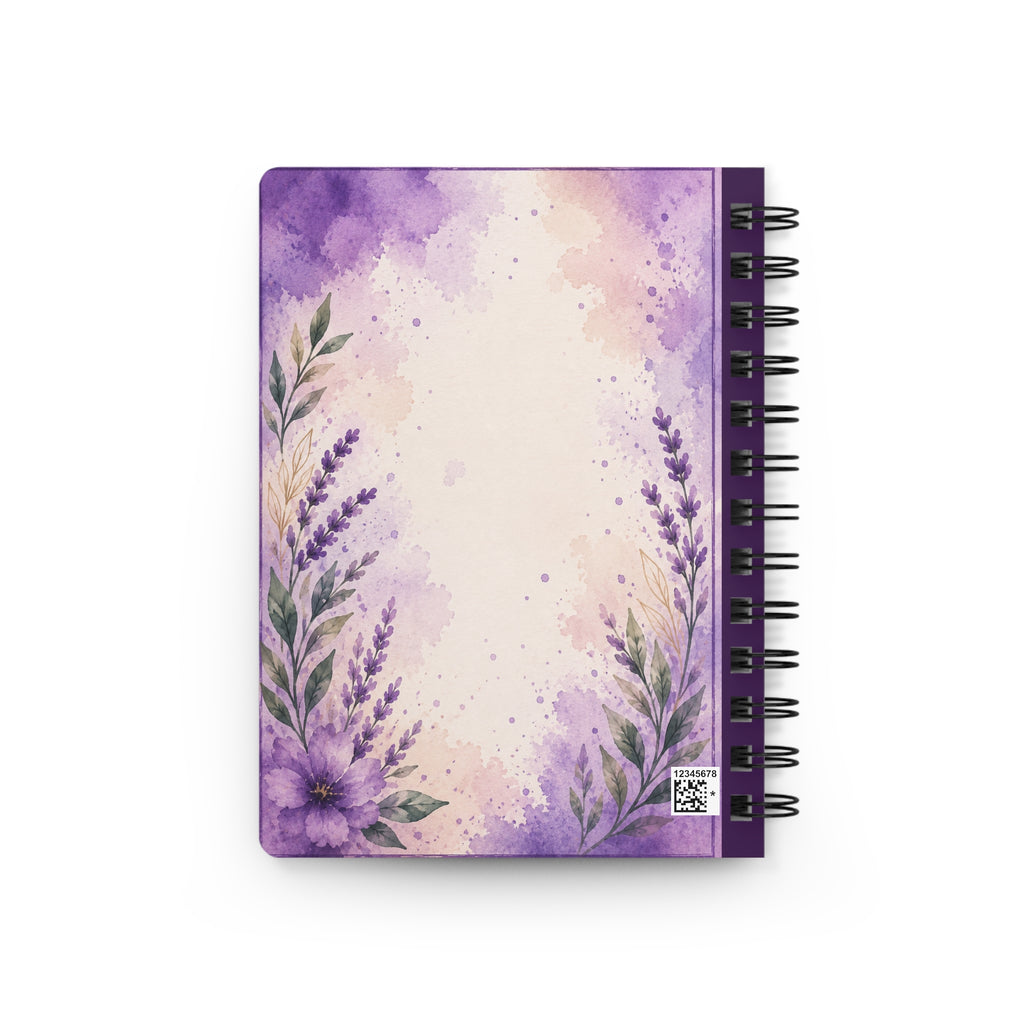 Let Them. Let Go. Let God. — Purple Floral Spiritual Spiral Journal
