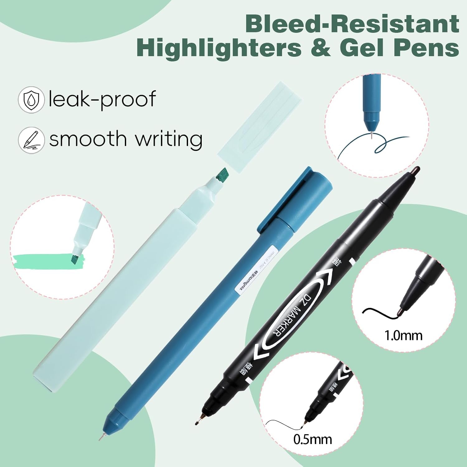 Bible Study Supplies Journaling Kit for Women, Bible Study Kit with Bible Highlighters No Bleed and Tabs, Includes Bookmarks, Pens and More, Bible Verse Gifts for Study (Mint Green)