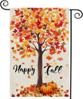 Fall Decorations Garden Flag 12X18 Inch for outside Double Sided Weather & Fade Resistant Happy Fall Yard Flags Outdoor Thanksgiving Home Fall Decor