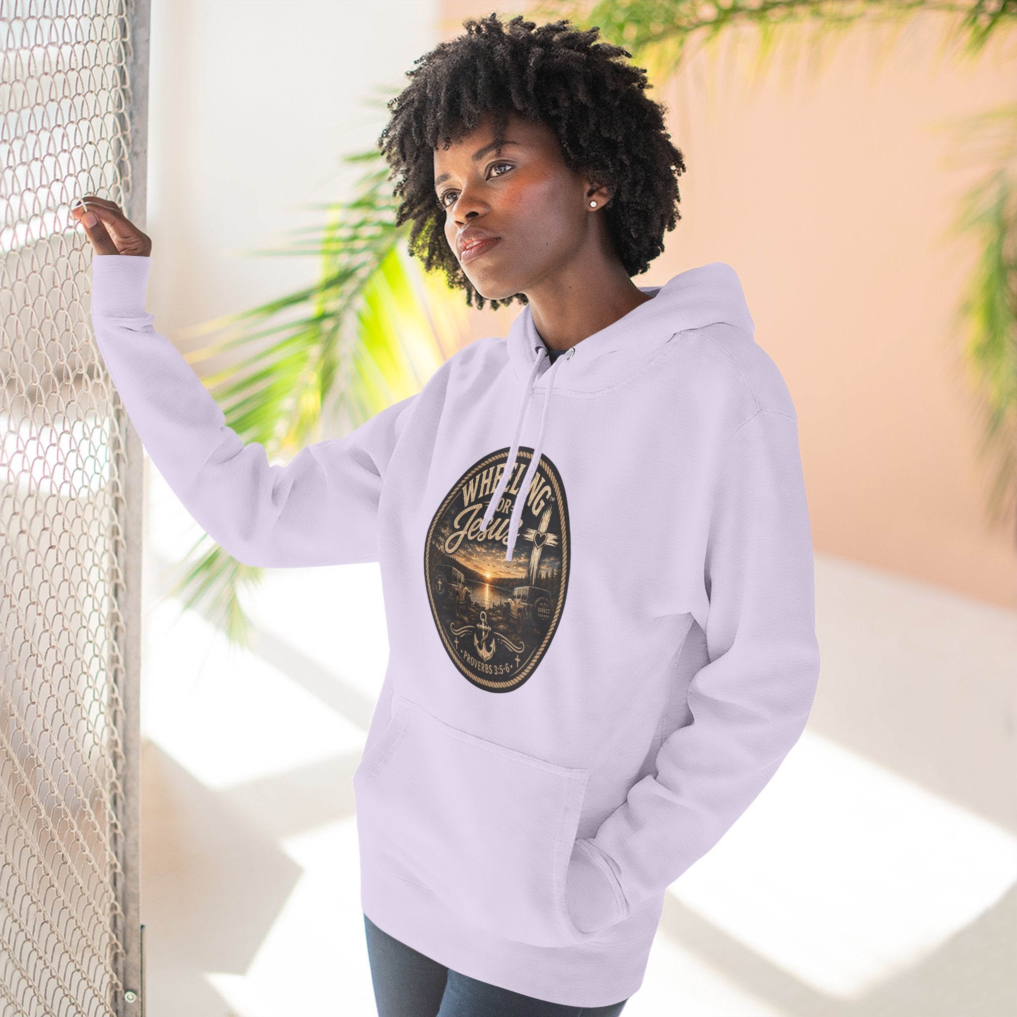 Three-Panel Fleece Hoodie