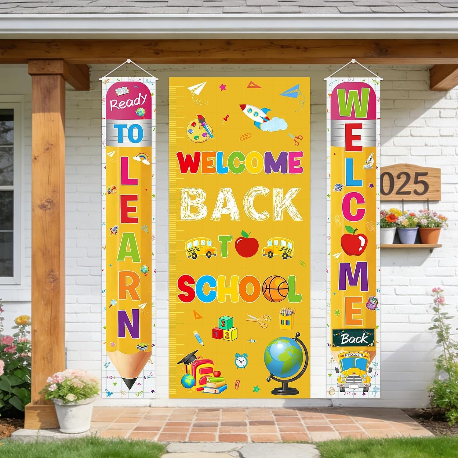 Welcome Back to School Decorations: 3Pcs Welcome Back to School Banner for Back to School Door Decorations