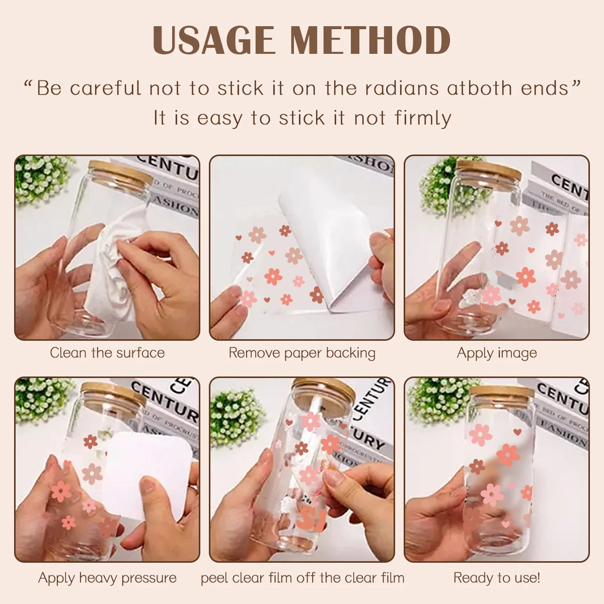4Pcs Bible Verses UV Transfer Sticker,Glass Can Wrap Decals,Waterproof Self-Adhesive Stickers for Mug Cup,Dtf Cup Decoration