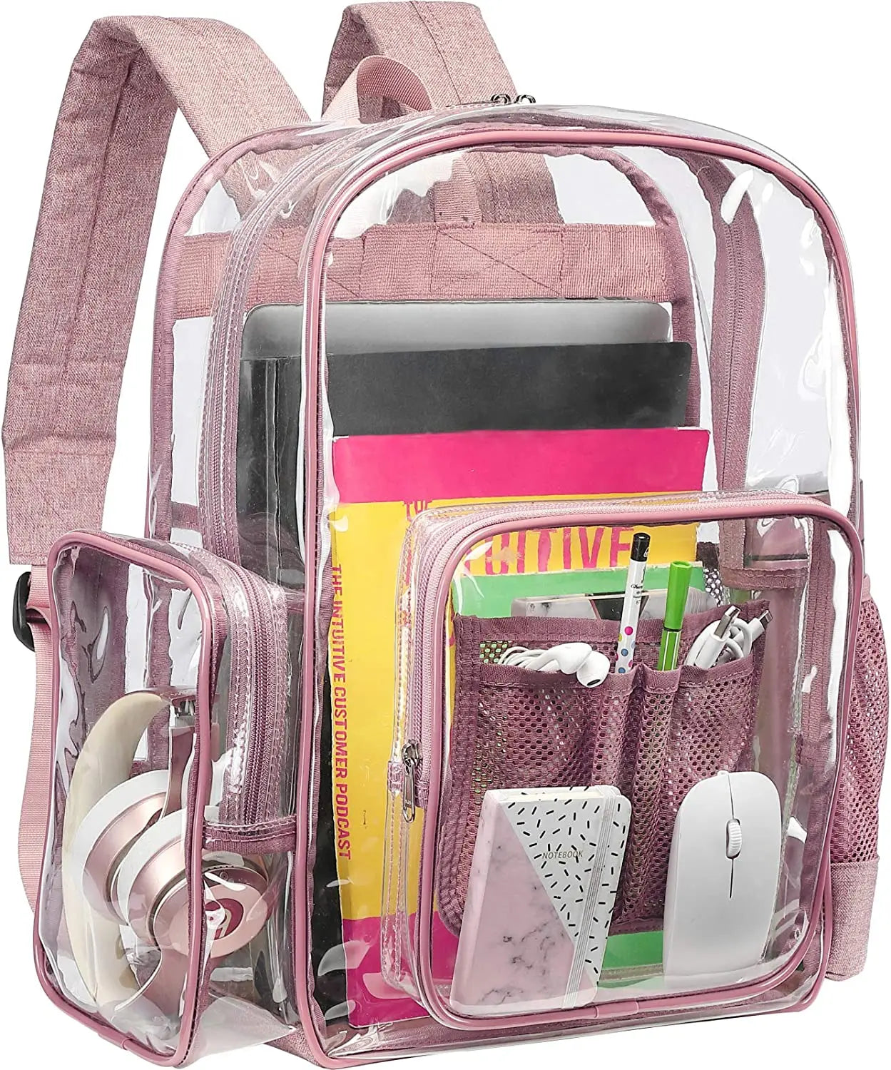 Wholesale Custom Travel Students Adults Clear Backpack Heavy Duty Pvc Transparent Backpack