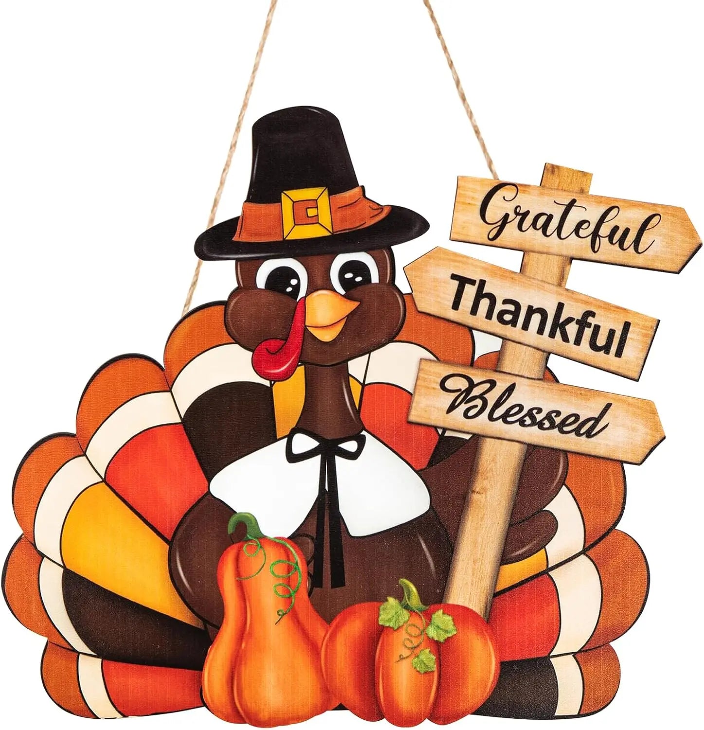 OEM Hello Fall Thanksgiving Wooden Door Sign Mason Jar Pumpkin Maple Leaf Farmhouse Hanging Decor Low MOQ Fast Delivery