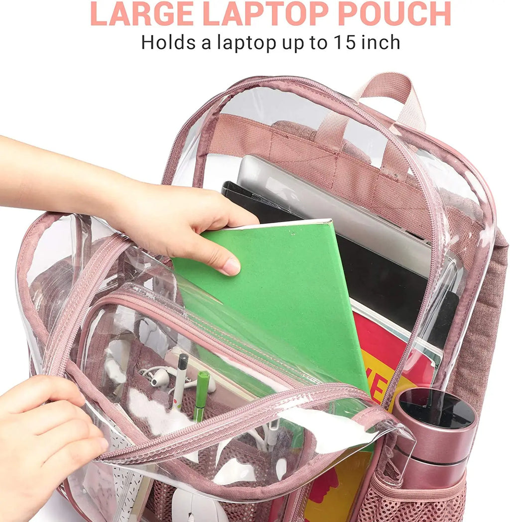 Wholesale Custom Travel Students Adults Clear Backpack Heavy Duty Pvc Transparent Backpack