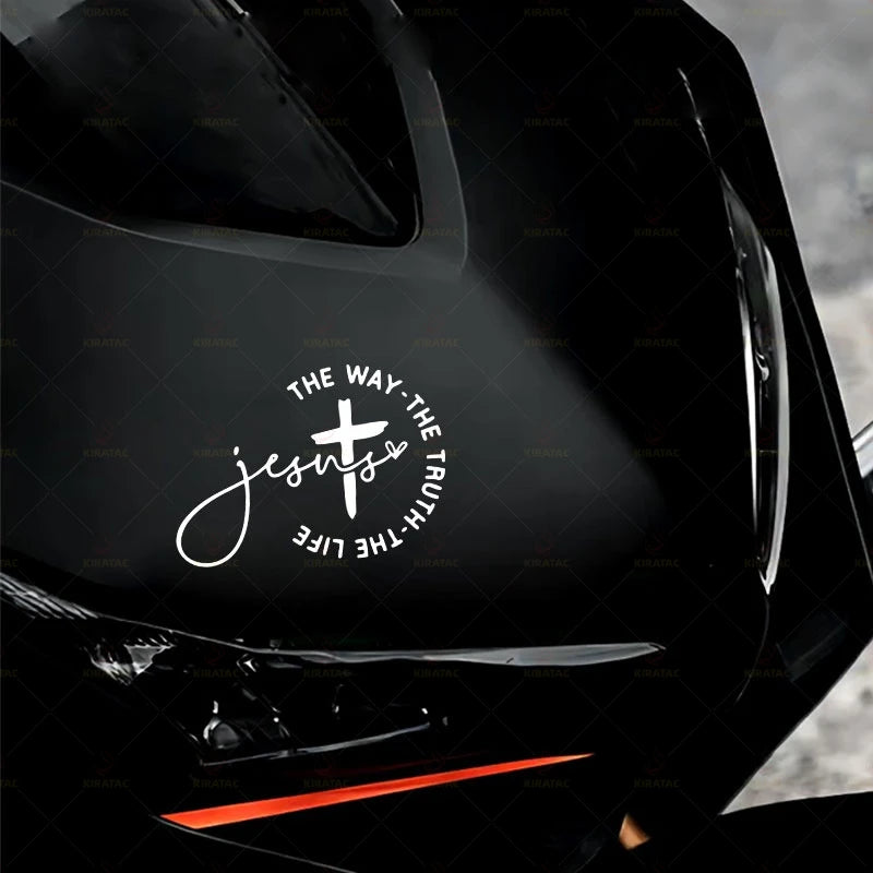 1Pc Jesus Motorcycle Stickers Waterproof for Motorcycle Fairings Fuel Tanks Car Windows Trunk Scooters Universal Vinyl Decals