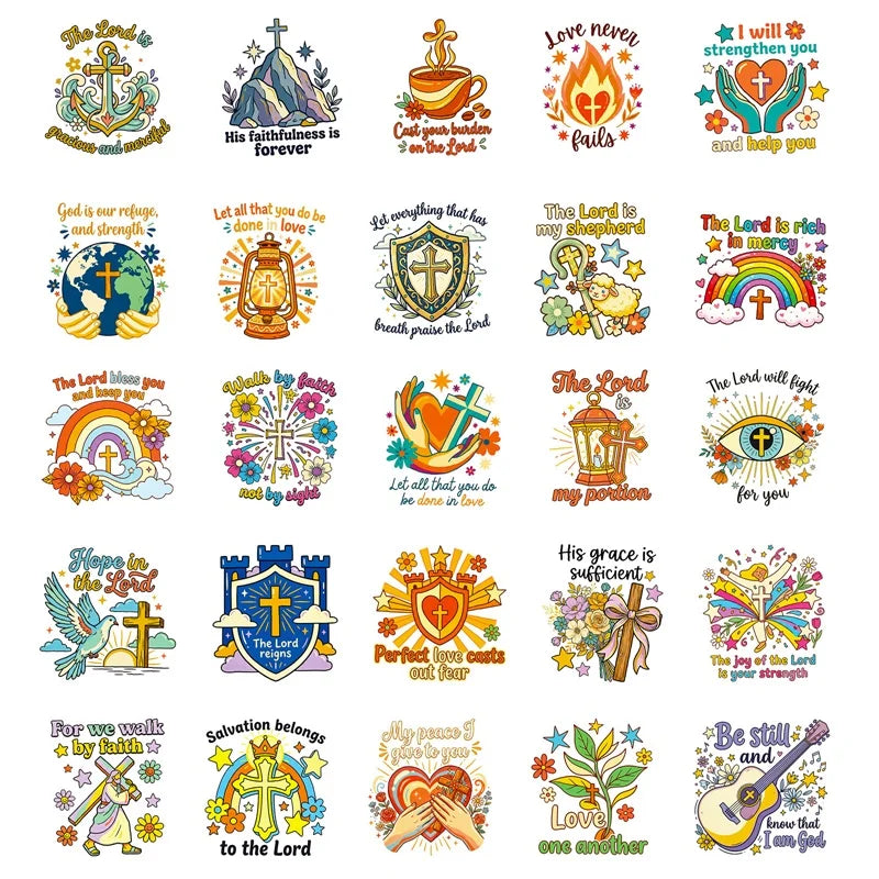 10/30PCS Cartoon Religion PVC Adhesive Stickers Aesthetic DIY Phone Laptop Luggage Skateboard Graffiti Decals