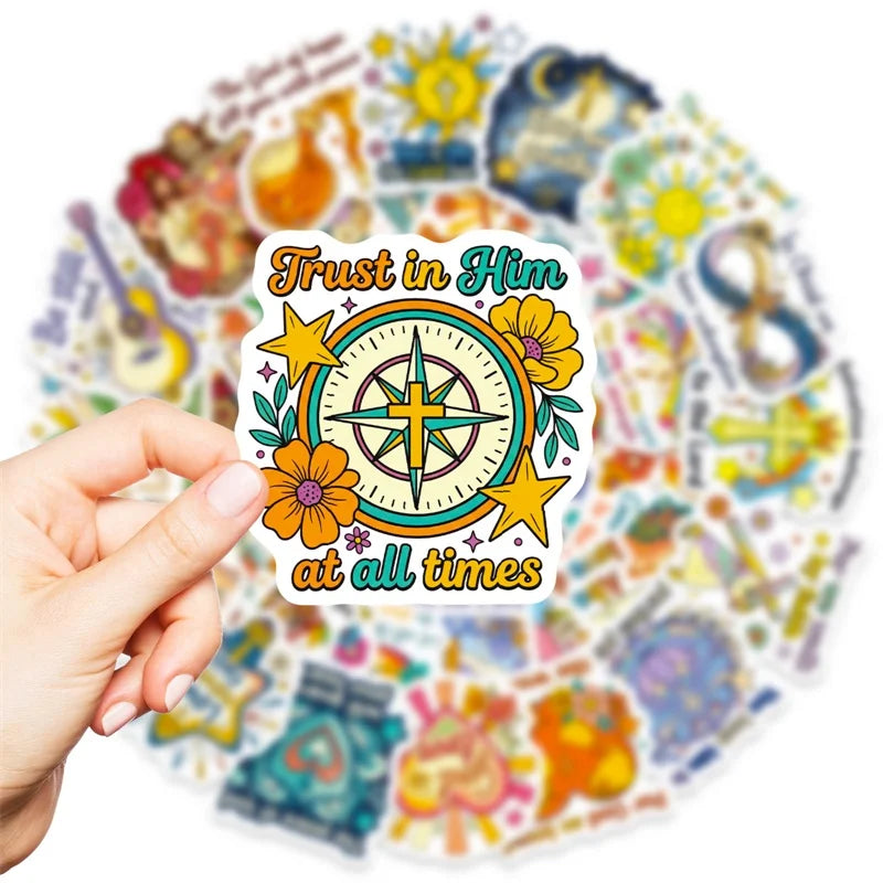 10/30PCS Cartoon Religion PVC Adhesive Stickers Aesthetic DIY Phone Laptop Luggage Skateboard Graffiti Decals