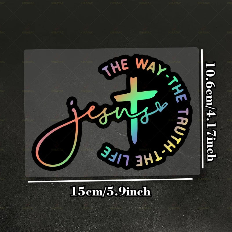 1Pc Jesus Motorcycle Stickers Waterproof for Motorcycle Fairings Fuel Tanks Car Windows Trunk Scooters Universal Vinyl Decals