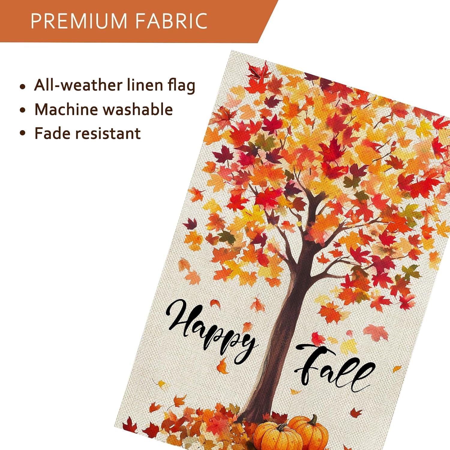 Fall Decorations Garden Flag 12X18 Inch for outside Double Sided Weather & Fade Resistant Happy Fall Yard Flags Outdoor Thanksgiving Home Fall Decor