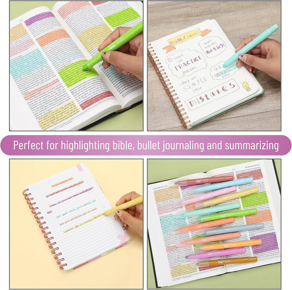 - Gel Highlighter, 12 Pack, Assorted Colors | Bible Highlighters No Bleed, No Bleed Highlighters, Bible Highlighter